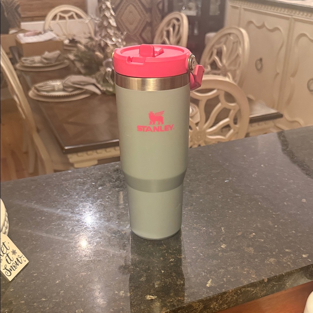 Stanley Pink and Gray Travel Tumbler
